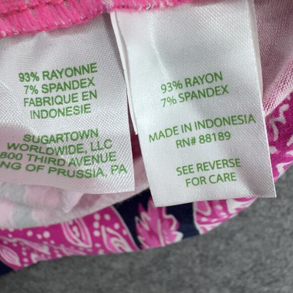 Lilly Pulitzer Womens Sophie Dress Size Med Pink Navy Pineapple Preppy Island - Picture 7 of 9